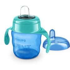 Чаша Philips AVENT 200мл. със силиконов накрайник 6+момче