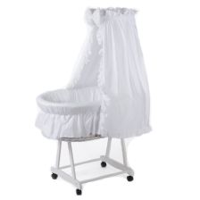 Бебешка кошара GRAPI RATAN с балдахин, обиколник и матраче
