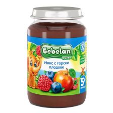 Бебешко пюре Bebelan Горски плод малина и боровинка 5м+ 190 гр. 7387