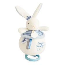 Плюшена играчка Doudou Lapin Matelot музикален заек 13 см, DC3520