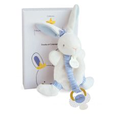Плюшена играчка Doudou Lapin Matelot Заек, с клипс за залъгалка 15 см.