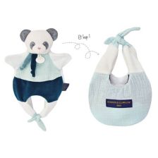 Плюшена играчка Doudou Панда-чанта 30см.