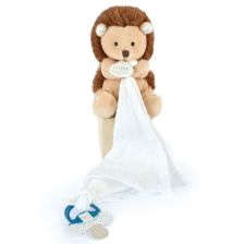 Плюшена играчка за гушкане Doudou UNICEF Таралеж с кърпичка 12 см, DC3983