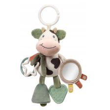Плюшена играчка за количка и кошара BabyOno Cow Bingo, с дрънкалка и гризалка, 1691