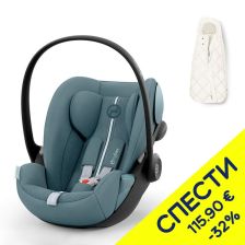 Стол за кола Cybex Cloud G i-Size Plus, 40 – 87 см + Чувалче за стол за кола Snogga Mini 2 Eco, Пакет с отстъпка №227