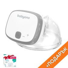 Промопакет Електрическа помпа за кърма Babyono Shelly Hands free + подарък Подплънки за кърмачки 140 бр.