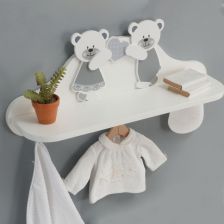 Детски рафт със закачалки Italbaby DOLCI COCCOLE White/Grey