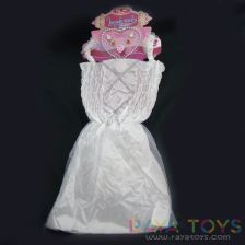 Детска рокля принцеса с аксесоари бяла