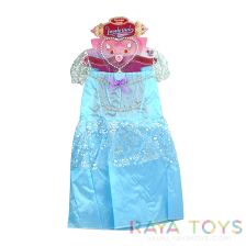 Детска рокля принцеса с аксесоари синя