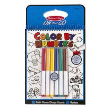 Оцвети според числата Melissa and Doug син комплект 15378