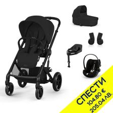 Пакет с бебешка количка 5 в 1 Cybex Balios S Lux + кош + стол Cloud G i-Size, база G3 и адаптери, Пакет с отстъпка №185