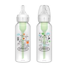 Бебешко шише Dr.Brown's Natural Flow Anti Colic Options+ Narrow, 2 бр., с дизайн