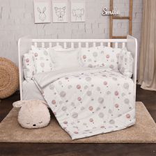 Спален комплект Lorelli 5 части, с обиколници, 70/140 см