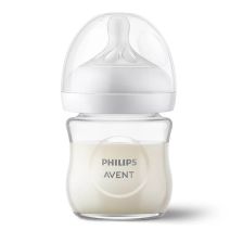 Бебешко шише за хранене стъклено Philips Avent  Natural Response 0+ месеца SCY930/01