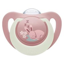 Силиконова залъгалка Nuk First Choice Night, 6-36 м.