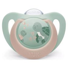 Силиконова залъгалка Nuk First Choice Костенурка с кутийка, 18м+