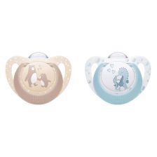 Силиконови залъгалки Nuk First Choice Bear and Seahorse, 0-6 м, 2 бр.