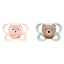 Силиконови залъгалки Nuk Perfect Match Air Лисица/Мече с кутийка, 0-2 м. 2бр
