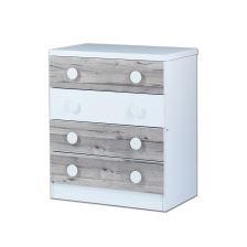 Скрин Dizain Baby Гери Северен дъб/Бял