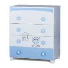 Скрин Dizain Baby Ливио с апликация Сънливко Бял/Син