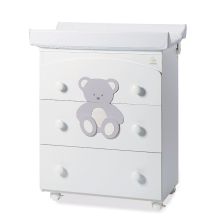 Скрин Italbaby PELUCHE 3ч. с вана и повивалник Осн. цвят бял + декорация GREY