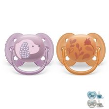 Ортодонтични залъгалки Philips Avent - Ultra Soft, 6-18 м, 2 броя