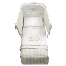 Спален комплект Italbaby BABY LOVE Pony 4ч. 70х130 Ivory с обиколник, с бродерия