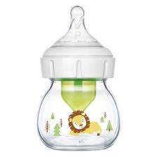 Стъклено бебешко шише Dr.Brown's Natural Flow Anti-Colic Options+ Wide Neck, за недоносени, 60 мл.