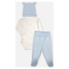 Бебешки комплект Bebetto MY FIRST PLAYMATE BLUE, 3ч., 0-6 м., T4384