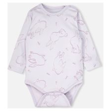 Бебешко боди Bebetto RABBIT AND CARROTS LILAC 12-36м. дълъг ръкав, T4410