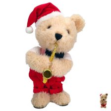 Танцуващо и пеещо плюшено мече Raya Toys Коледно, 41 см