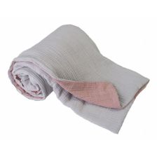 Бебешко одеяло Baby Matex Muslin 75х100 Сив / Розов 0370