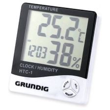 Термометър Grundig с дигитален часовник и хигрометър 5 в 1