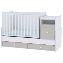 Дървено легло Lorelli Trend Plus бяло/син Бряст