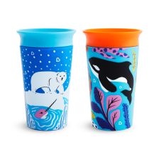 Тренировъчна чаша Чудо Munchkin 360 WildLove Orca Polar 266ml 2 бр.