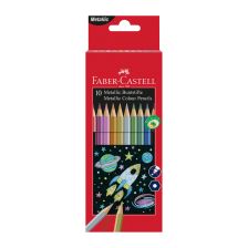 Цветни моливи Faber-Castell 10 металикови цвята