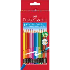 Цветни моливи Faber-Castell изтриваеми 12 цвята