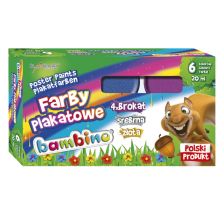 Водни бои Majewski Bambino 6 цвята брокат