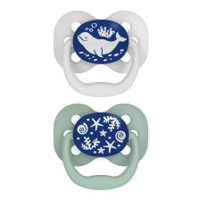 Залъгалка Dr.Brown's Advantage етап 1 светещи Сини 2 броя