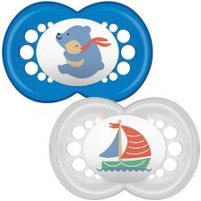 Залъгалка MAM 2бр. Original Soother Blue 12m+