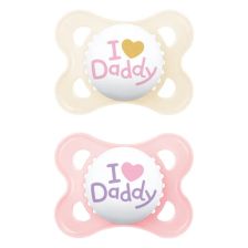 Залъгалка MAM Original I Love Daddy, 2 бр., 2-6 м.