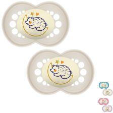 Залъгалка MAM Original Pure Night Soother 6 м+, със стерилизираща кутия, 2 бр.