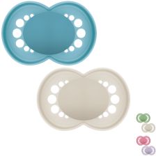 Залъгалка MAM Original Pure Soother Solid 6m+, със стерилизираща кутия, 2 бр.