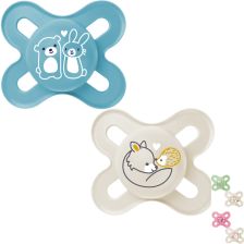 Залъгалка MAM Start Pure Soother 0-2m, със стерилизираща кутия, 2бр.