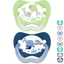 Залъгалки NIP Family Силикон етап 1, 0-6 месеца, 2 бр.