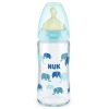 Бебешко шише за хранене стъклено Temperature Control NUK First Choice 240мл. с каучуков биберон за хранене
