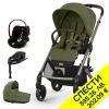 Бебешка количка 4 в 1 Cybex Balios S Lux New + кош Cot S Lux + адаптери + стол за кола Cloud G i-size Plus + База за стол, Moss Green