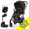 Бебешка количка 4 в 1 Cybex Balios S Lux New + кош Cot S Lux + адаптери + стол за кола Cloud G i-size Plus + База за стол, Chocolate Brown