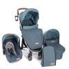 Бебешка количка Kikka Boo Madrid 3в1 Green Melange