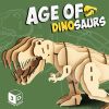 Дървен 3D пъзел Raya Toys Age of Dinosaurs Тиранозавър Рекс, 50 ч.
